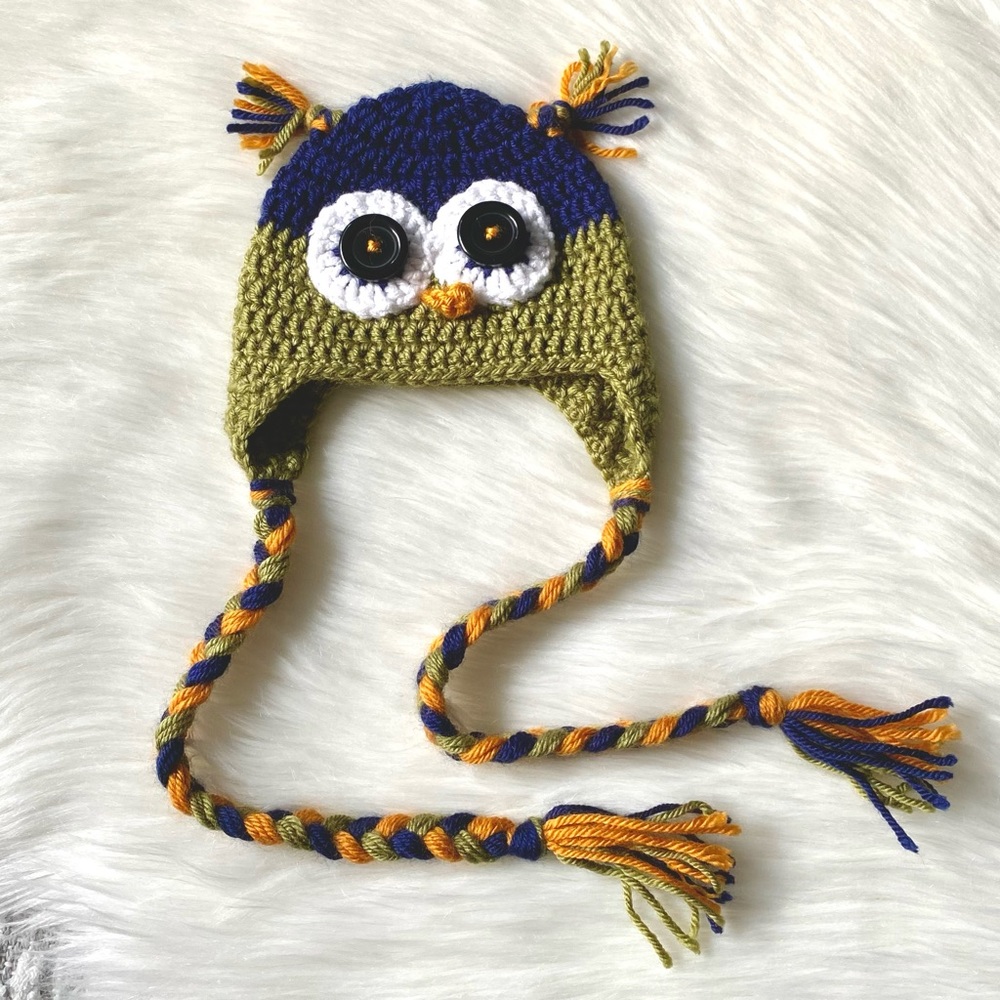 (💛2/$30) Baby owl hat/toque